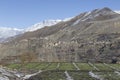 Landscape of Muktinath village in lower Mustang District, Nepal Royalty Free Stock Photo