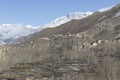 Landscape of Muktinath village in lower Mustang District, Nepal Royalty Free Stock Photo