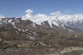 Landscape of Muktinath village in lower Mustang District, Nepal Royalty Free Stock Photo