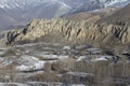 Landscape of Muktinath village in lower Mustang District, Nepal Royalty Free Stock Photo