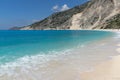 Landscape of Myrtos beach, Kefalonia, Ionian islands, Greece Royalty Free Stock Photo