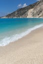 Landscape of Myrtos beach, Kefalonia, Ionian islands, Greece Royalty Free Stock Photo