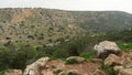 Landscape in Nahal (creek) Oren, at the west side of Mount Carmel Royalty Free Stock Photo