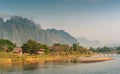 Landscape of Nam Song River in morning