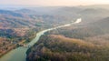 Landscape of nan river from Sirikit Dam Royalty Free Stock Photo