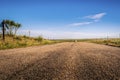 Landscape of national park Zona de Interes Regional Llanos de Caceres y Sierra de Fuentes in Extremadura, Spain. Travel and