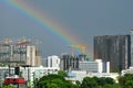 A landscape natural phenomenon of the rainbow Royalty Free Stock Photo