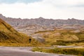 The landscape in Badlands national park in the evening during summer times , South Dakota, United States of America Royalty Free Stock Photo