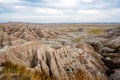 The landscape in Badlands national park in the evening during summer times , South Dakota, United States of America Royalty Free Stock Photo