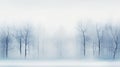 landscape nature blue misty winter