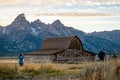 The landscape nature of Grand Teton national park near Yellowstone national park in Wyoming , United States of America