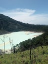 Beautiful scenery at Kawah Putih Lake,Bandung,Indonesia.