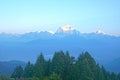 Landscape nature Mt. Dhaulagiri massif with sunrise on himalaya rang mountain in the morning seen from Poon Hill, Nepal Royalty Free Stock Photo