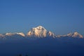 Landscape Nature Mt. Dhaulagiri massif with sunrise on himalaya rang mountain in the morning seen from Poon Hill, Nepal Royalty Free Stock Photo