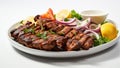 Sizzling Delight - Appetizing Shish Kebab Plate