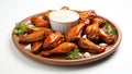 Flavorful Fusion - Buffalo Chicken Wings with Blue Cheese Dip Royalty Free Stock Photo