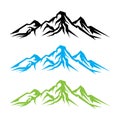 Landscape nature vector or outdoor mountain silhouette for element design Royalty Free Stock Photo