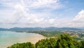 Landscape nature view from Khao Khad viewpoint phuket town thailand, Good weather day beautiful background