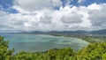 Landscape nature view from Khao Khad viewpoint phuket town thailand, Good weather day beautiful landscape scenery Royalty Free Stock Photo