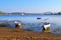Old fishing boats at the beach of Nea Artaki Euboea Greece