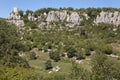 Landscape near Balazuc, France (Ardeche district) Royalty Free Stock Photo