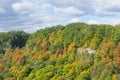 Landscape near Dundas Peak in Hamilton Ontario at sunny autumn d
