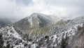 Landscape near Manang on the way to Yak Kharka after snowfall Annapurna Circuit Nepal