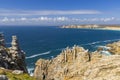 Landscape near Pen-Hir cape (Pointe de Pen-Hir), Camaret-sur-Mer, Crozon, Brittany, France Royalty Free Stock Photo