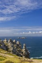 Landscape near Pen-Hir cape (Pointe de Pen-Hir), Camaret-sur-Mer, Crozon, Brittany, France Royalty Free Stock Photo