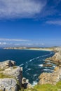 Landscape near Pen-Hir cape (Pointe de Pen-Hir), Camaret-sur-Mer, Crozon, Brittany, France Royalty Free Stock Photo