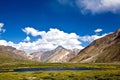 A landscape near Rangdum monastery, Zanskar Valley, Ladakh, Jammu and Kashmir, India. Royalty Free Stock Photo