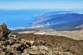 Landscape of coastline from Teide