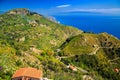 Landscape near town Taormina Royalty Free Stock Photo