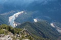 Landscape of Nestos River Gorge near town of Xanthi, East Macedonia and Thrace, Greece Royalty Free Stock Photo