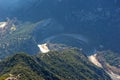 Landscape of Nestos River Gorge near town of Xanthi, East Macedonia and Thrace, Greece Royalty Free Stock Photo