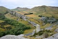 The limestone rock formation at the Weka pass, New Zealand, South Island Royalty Free Stock Photo