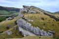 The limestone rock formation at the Weka pass, New Zealand, South Island Royalty Free Stock Photo