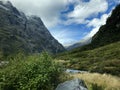 Landscape New Zealand Milford Sound Mountain te anau Royalty Free Stock Photo