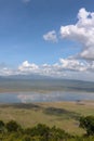 Landscape of NgoroNgoro crater. The lake is inside the crater. Tanzania, Africa Royalty Free Stock Photo