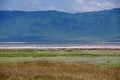 Landscape in the Ngorongoro crater in Tanzania Royalty Free Stock Photo