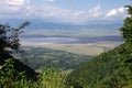 Landscape in the Ngorongoro crater in Tanzania Royalty Free Stock Photo