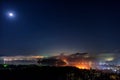 Landscape at night from Panoramadai, Japan. Royalty Free Stock Photo