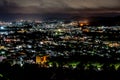 Landscape night sky from Khao Rang viewpoint, Viewpoint of Phuket city in night shot, Phuket province Thailand Royalty Free Stock Photo