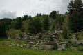 Landscape at the Nock Alp Street, Carinthia, Austria Royalty Free Stock Photo