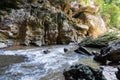 Landscape of Nok Nang Aen Cave at Lam Khlong Ngu National Park, Kanchanaburi, Unseen in Thailand