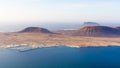 Landscape of north-east shore of Lanzarote, Spain Royalty Free Stock Photo
