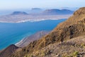 Landscape of north-east shore of Lanzarote, Spain Royalty Free Stock Photo