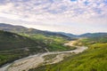 Landscape of nure valley in emilia romagna hills