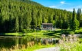 Landscape of Obersee lake in Swiss Alps