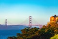 Landscape of Ocean and Golden Gate Bridge San Francisco Royalty Free Stock Photo